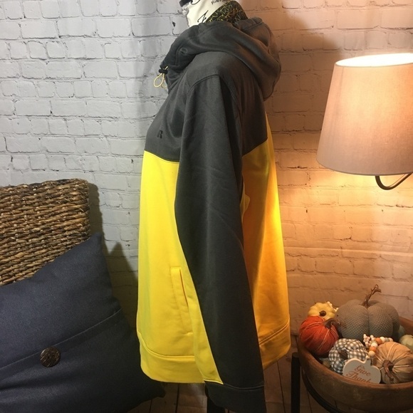 Russell zipper front two colored sweat jacket - Picture 4 of 11